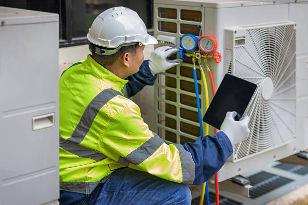 Professional Hvac technician working in Morrisville, NY